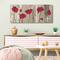 Stupell Industries Red Poppies Blooming Rustic Distressed Wood Grain Canvas Wall Art